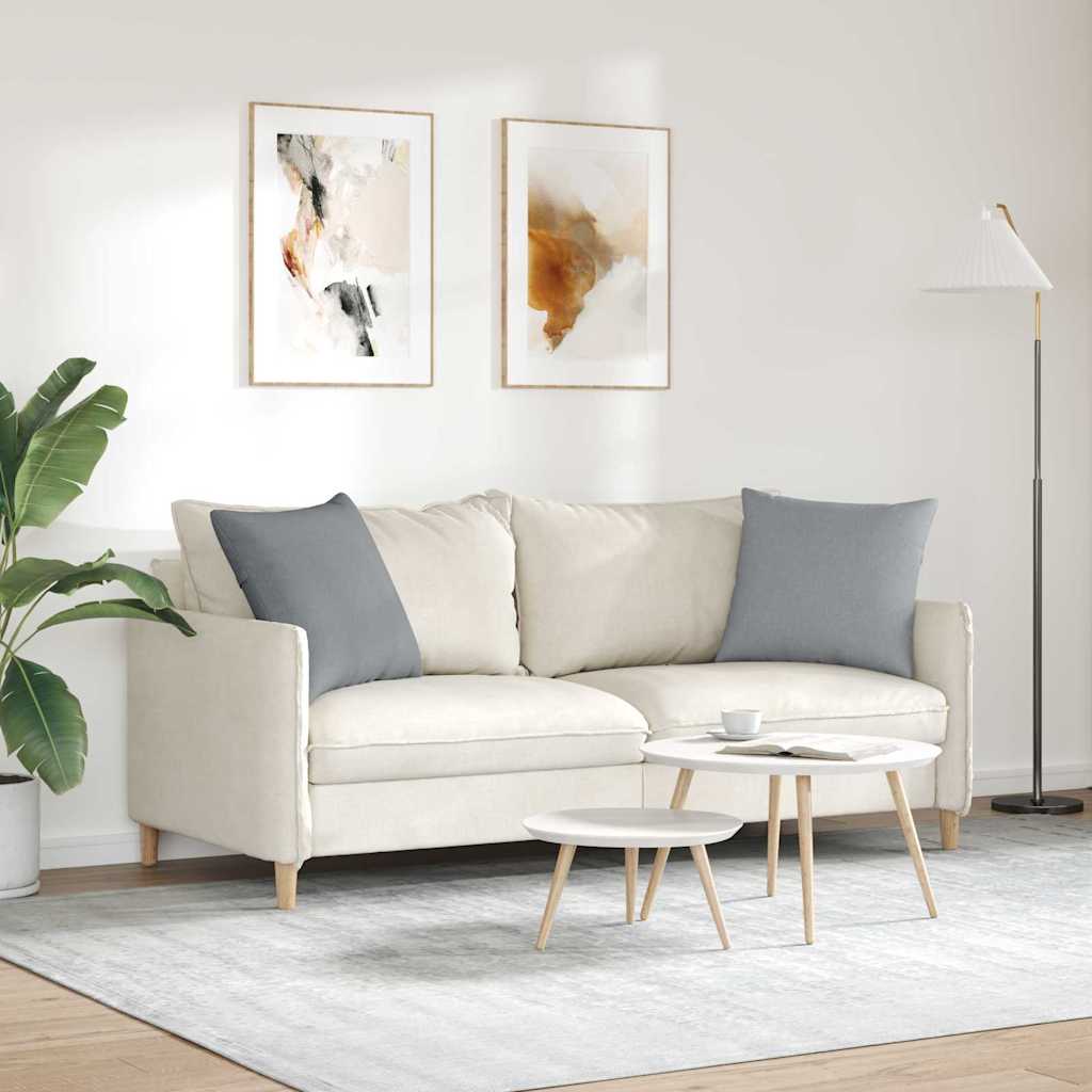 Cuscini da Divano 2 pz Tessuto Grigio chiaro 50 x 50 cm