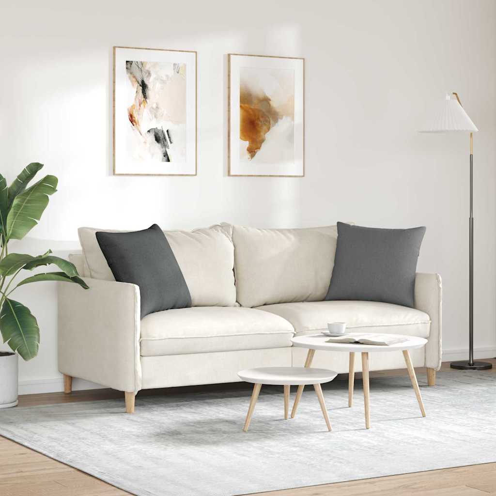 Cuscini da Divano 2 pz Tessuto Grigio scuro 50 x 50 cm