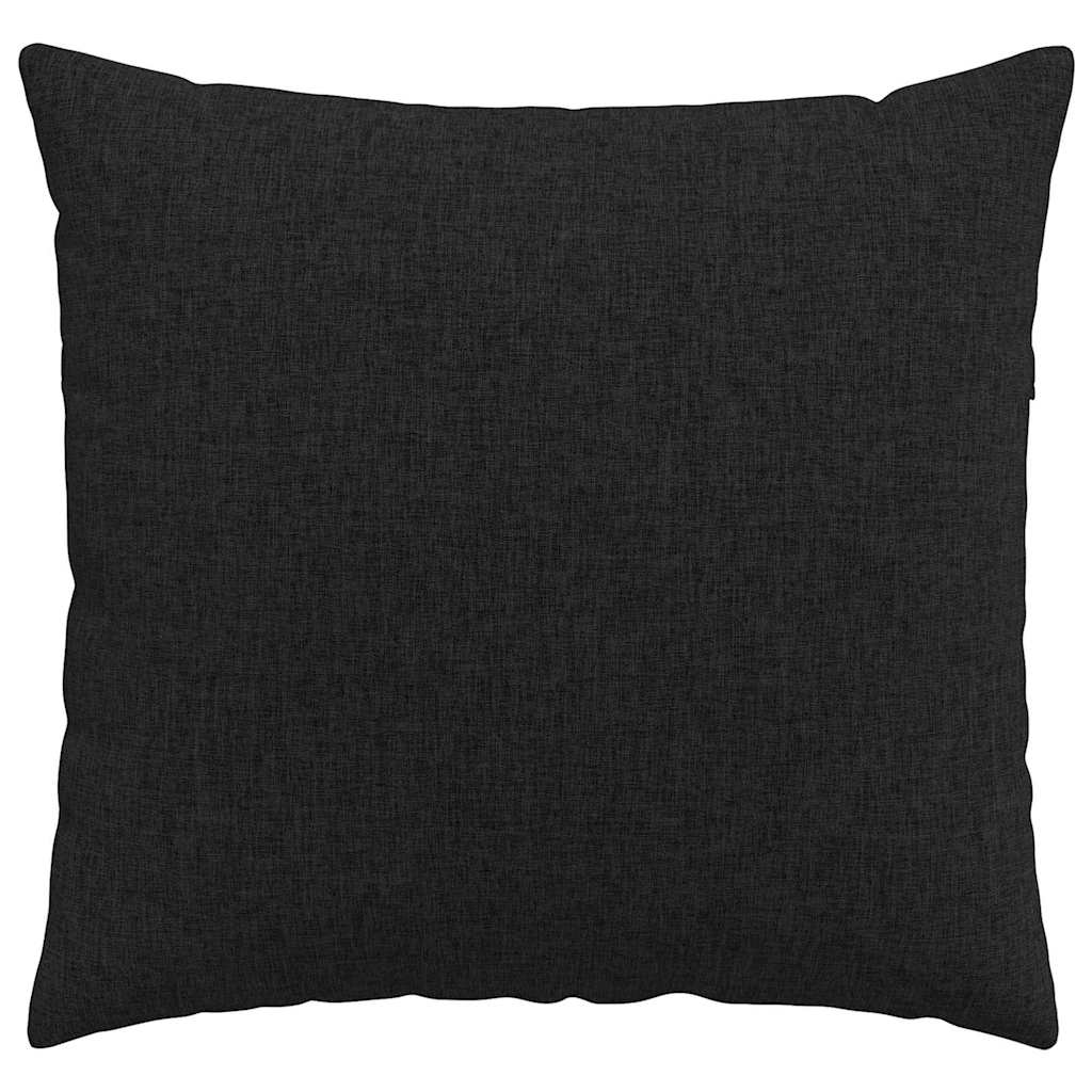 Cuscini da Divano 2 pz Tessuto Nero 50 x 50 cm