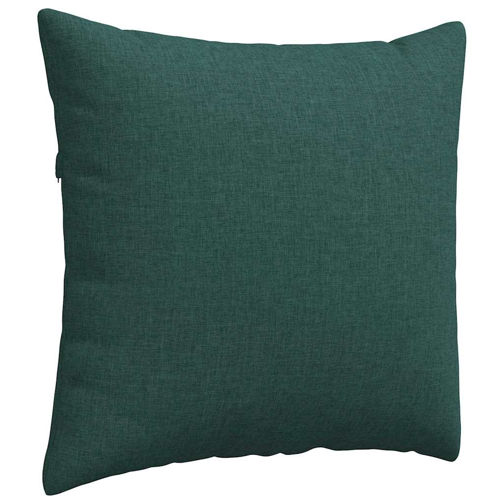 Cuscini da Divano 2 pz Tessuto Verde Scuro 50 x 50 cm