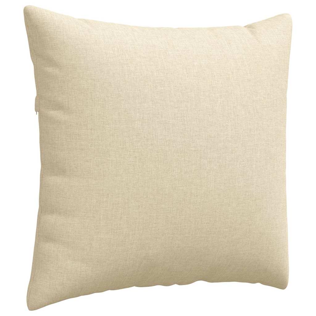 Cuscini da Divano 2 pz Tessuto Crema 50 x 50 cm