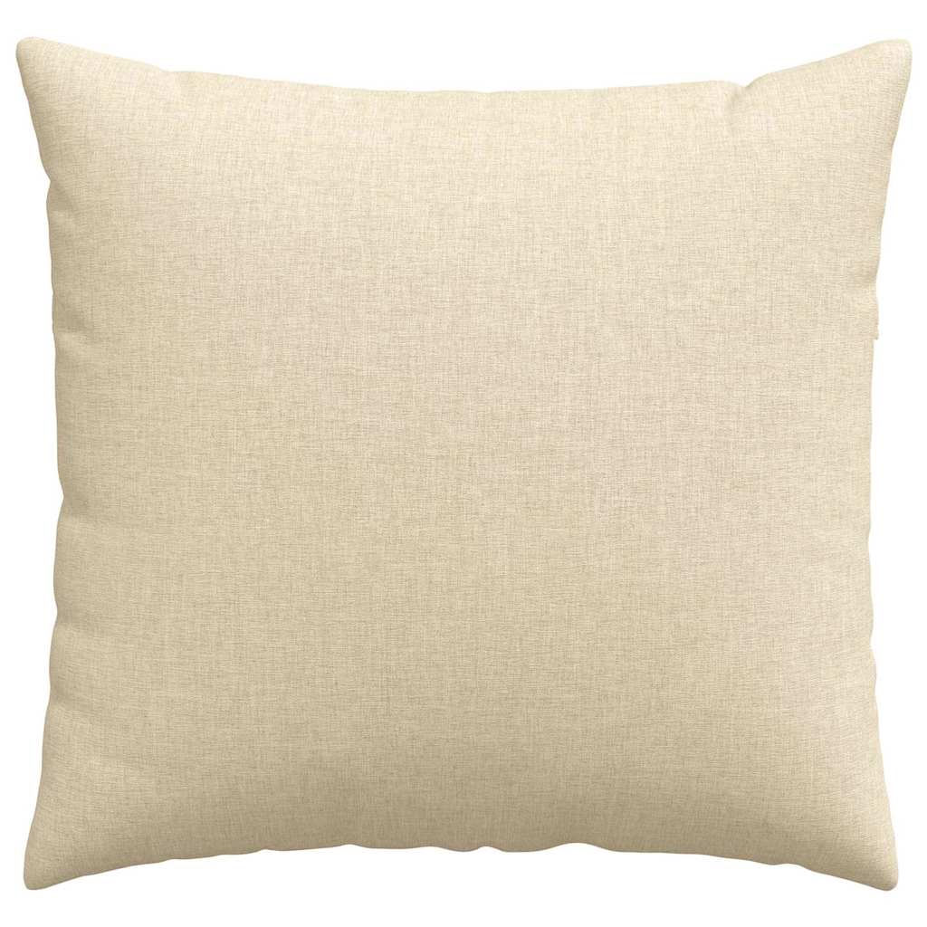 Cuscini da Divano 2 pz Tessuto Crema 50 x 50 cm