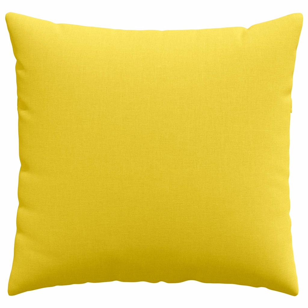 Cuscini da Divano 2 pz Tessuto Giallo Chiaro 50 x 50 cm