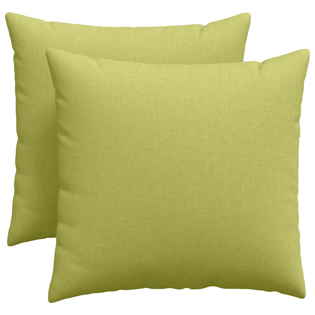 Cuscini da Divano 2 pz Tessuto Verde chiaro 50 x 50 cm