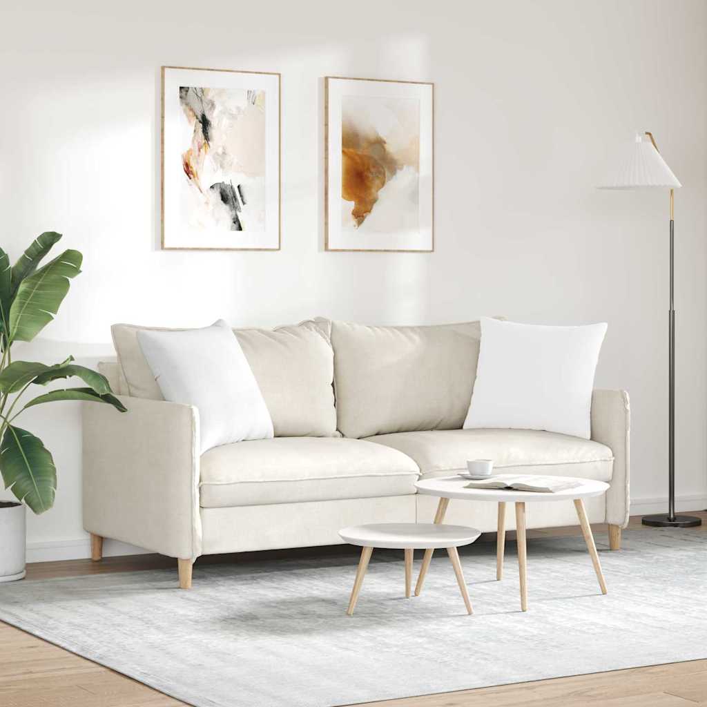 Cuscini da Divano 2 pz Tessuto Bianco 50 x 50 cm