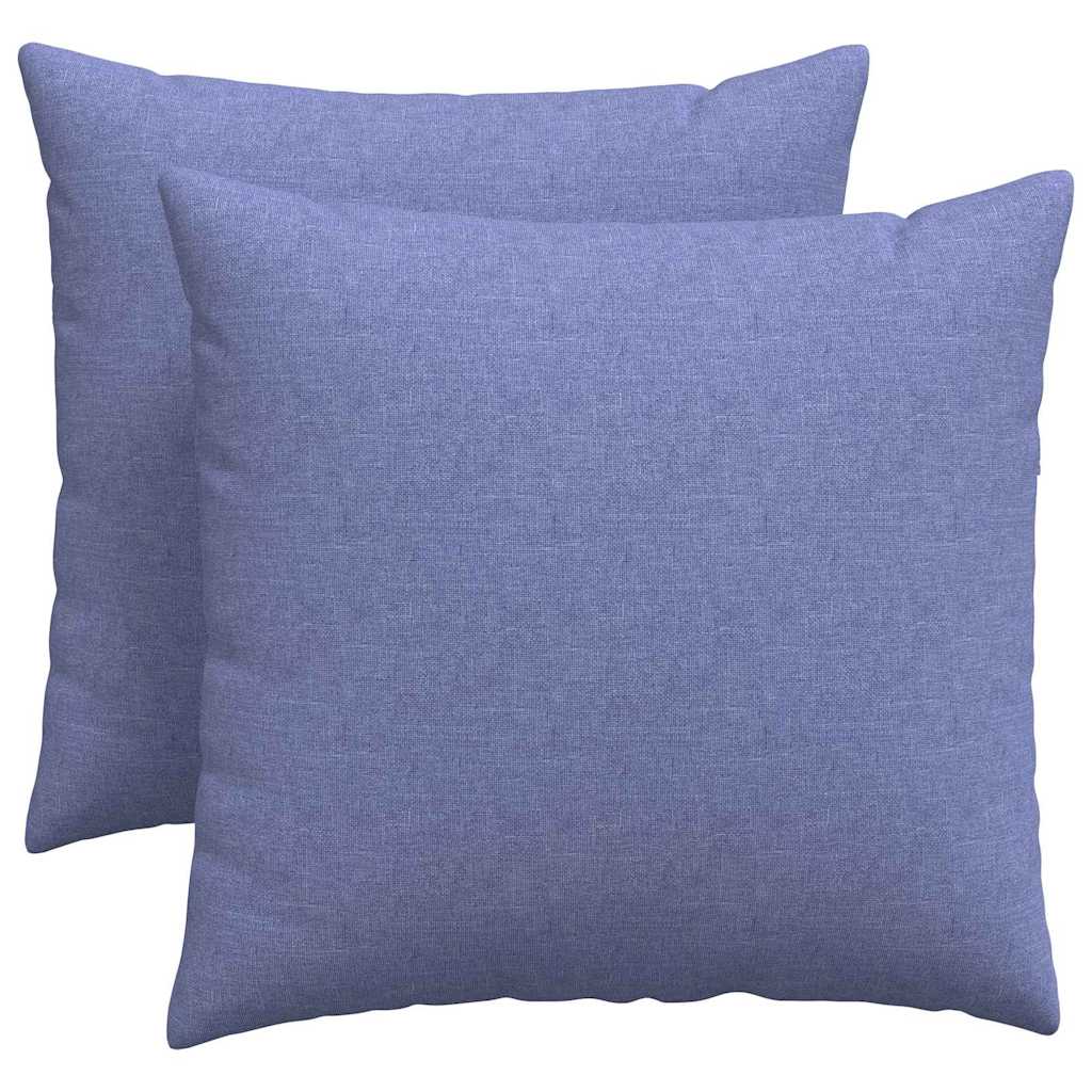 Cuscini da Divano 2 pz Tessuto Blu jeans 50 x 50 cm