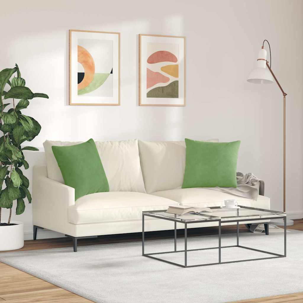 Cuscini da Divano 2 pcs Verde chiaro 50 x 50 cm