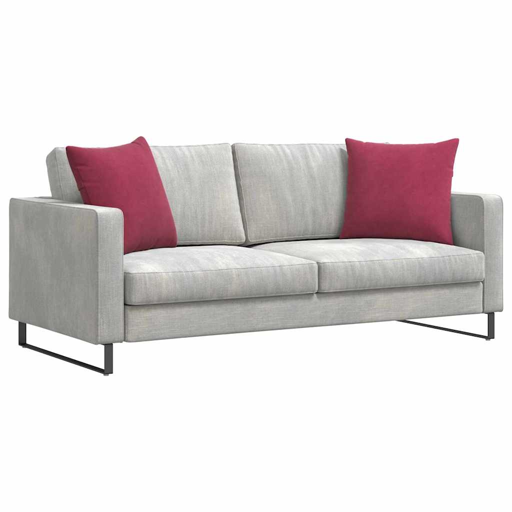 Cuscini da Divano 2 pcs Rosso Vino 50 x 50 cm Tessuto in Cords