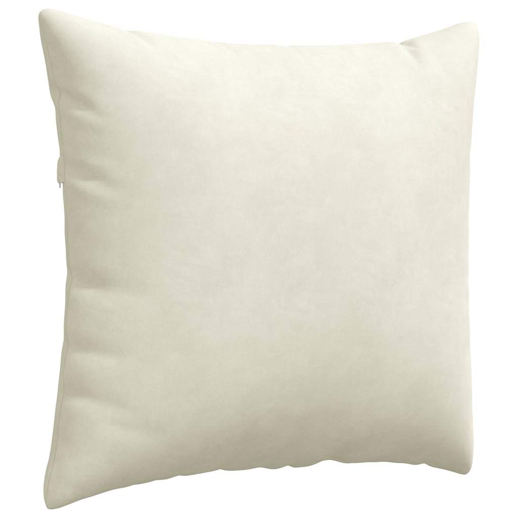 Cuscini da Divano 2 pcs Crema 50 x 50 cm Tessuto in Cords