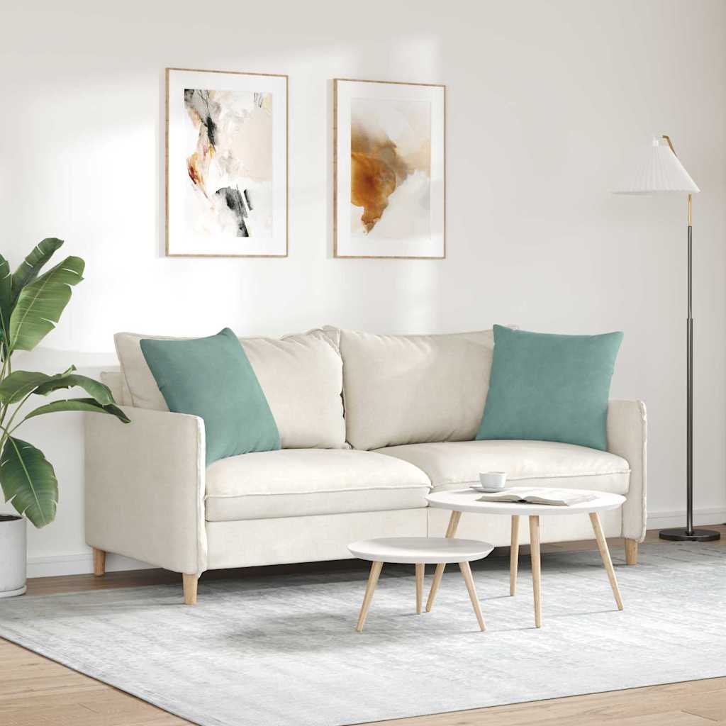 Cuscini da Divano 2 pcs Verde Mare 50 x 50 cm Tessuto in Cords