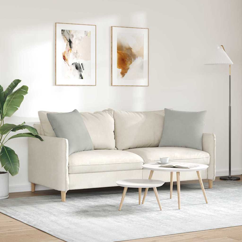 Cuscini da Divano 2 pz Tessuto Grigio chiaro 50 x 50 cm