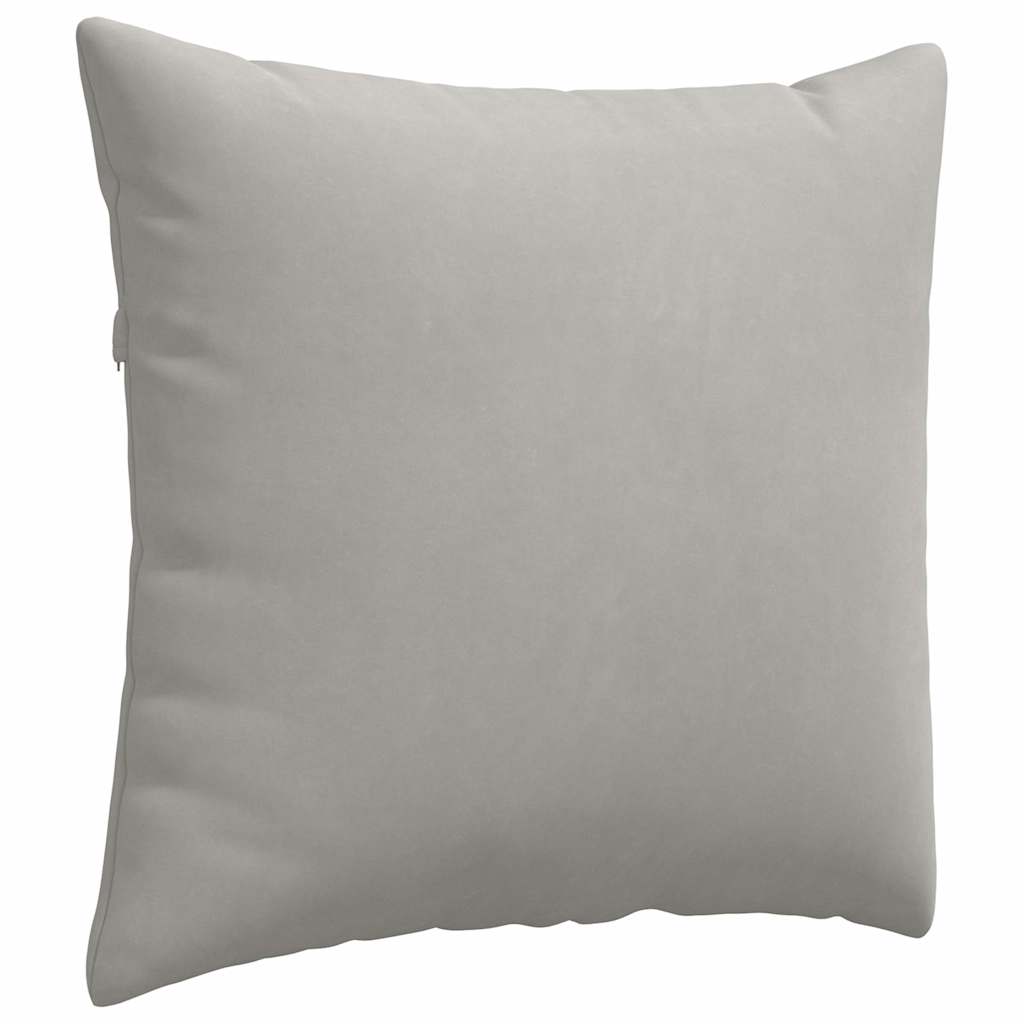 Cuscini da Divano 2 pz Tessuto Grigio chiaro 50 x 50 cm