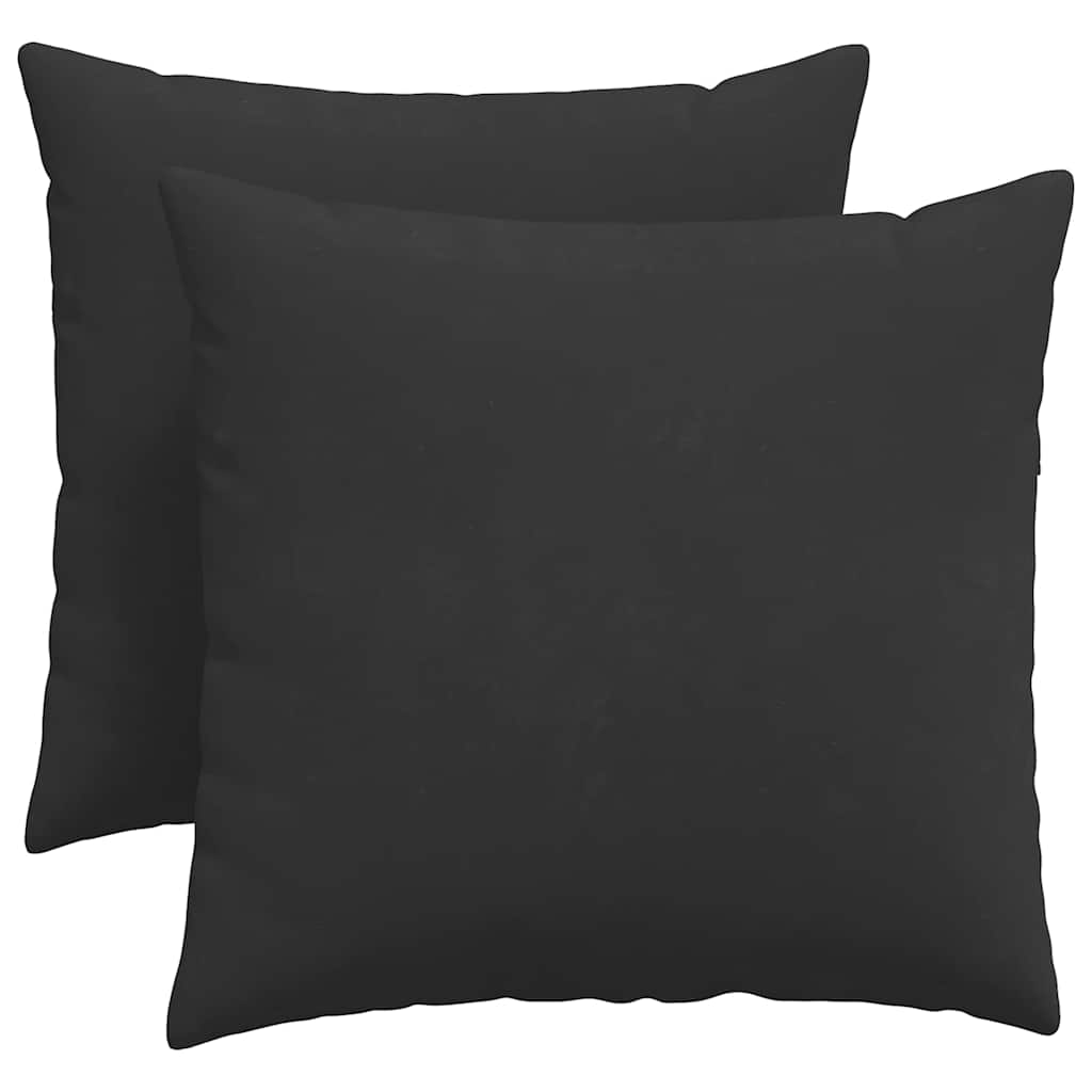 Cuscini da Divano 2 pz Tessuto Nero 50 x 50 cm