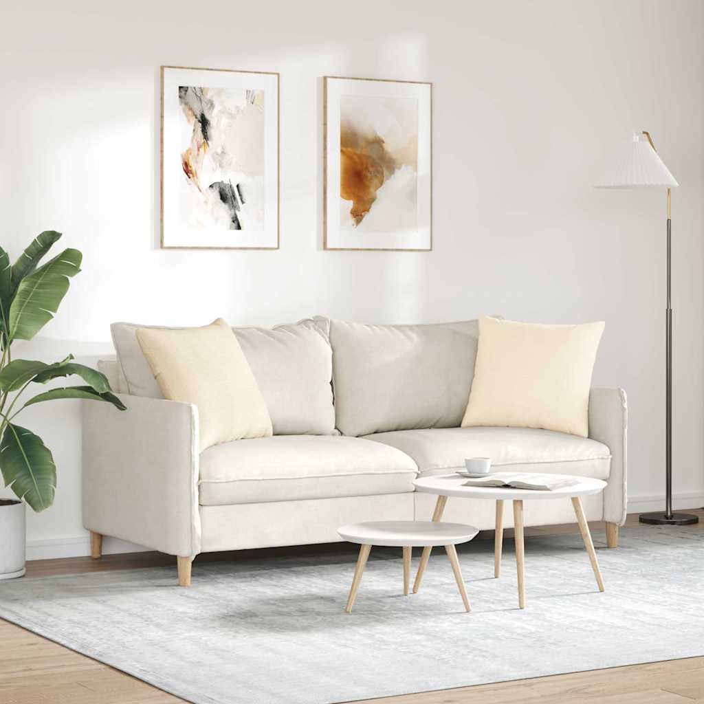 Cuscini da Divano 2 pcs Crema 50 x 50 cm Tessuto in Cords