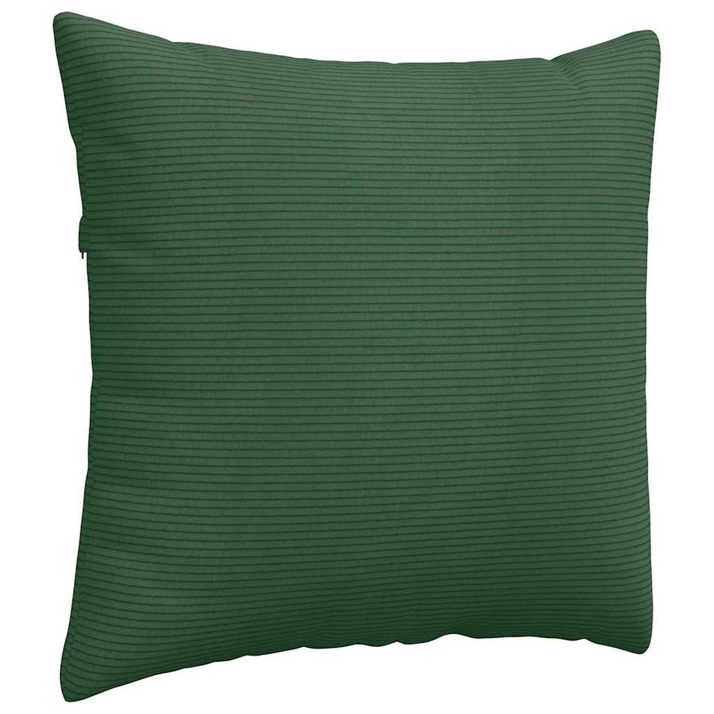 Cuscini da Divano 2 pcs Verde Scuro 50 x 50 cm Tessuto in Cords
