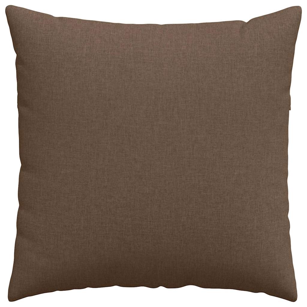Cuscini da Divano 2 pz Tessuto Marrone 60 x 60 cm