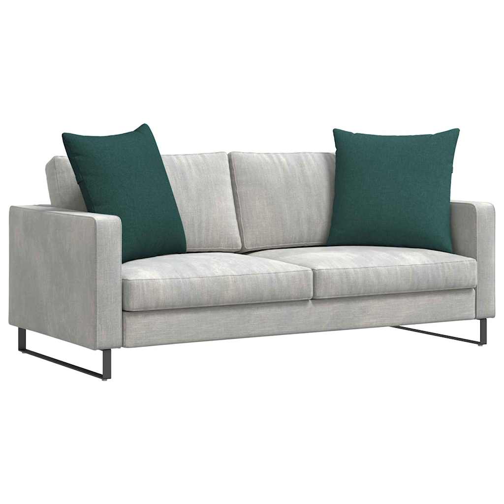 Cuscini da Divano 2 pz Tessuto Verde Scuro 60 x 60 cm