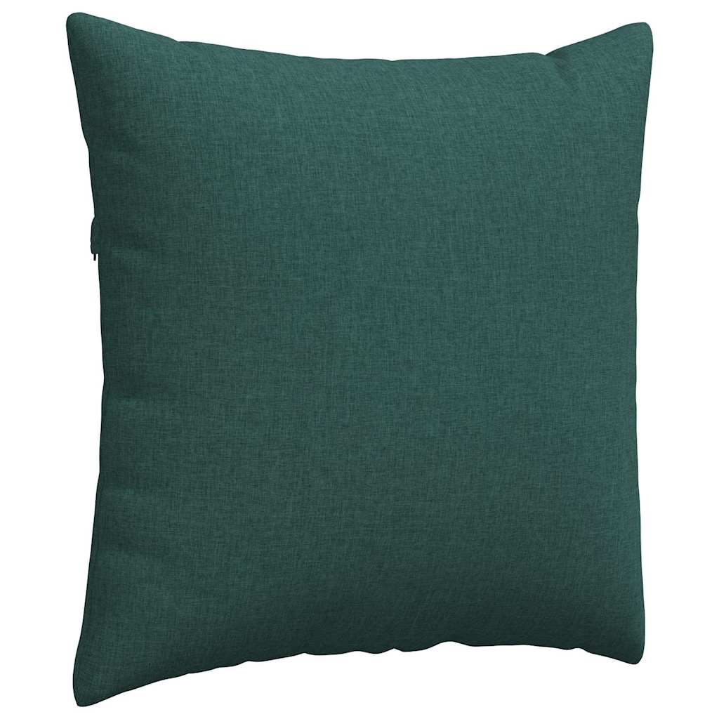 Cuscini da Divano 2 pz Tessuto Verde Scuro 60 x 60 cm