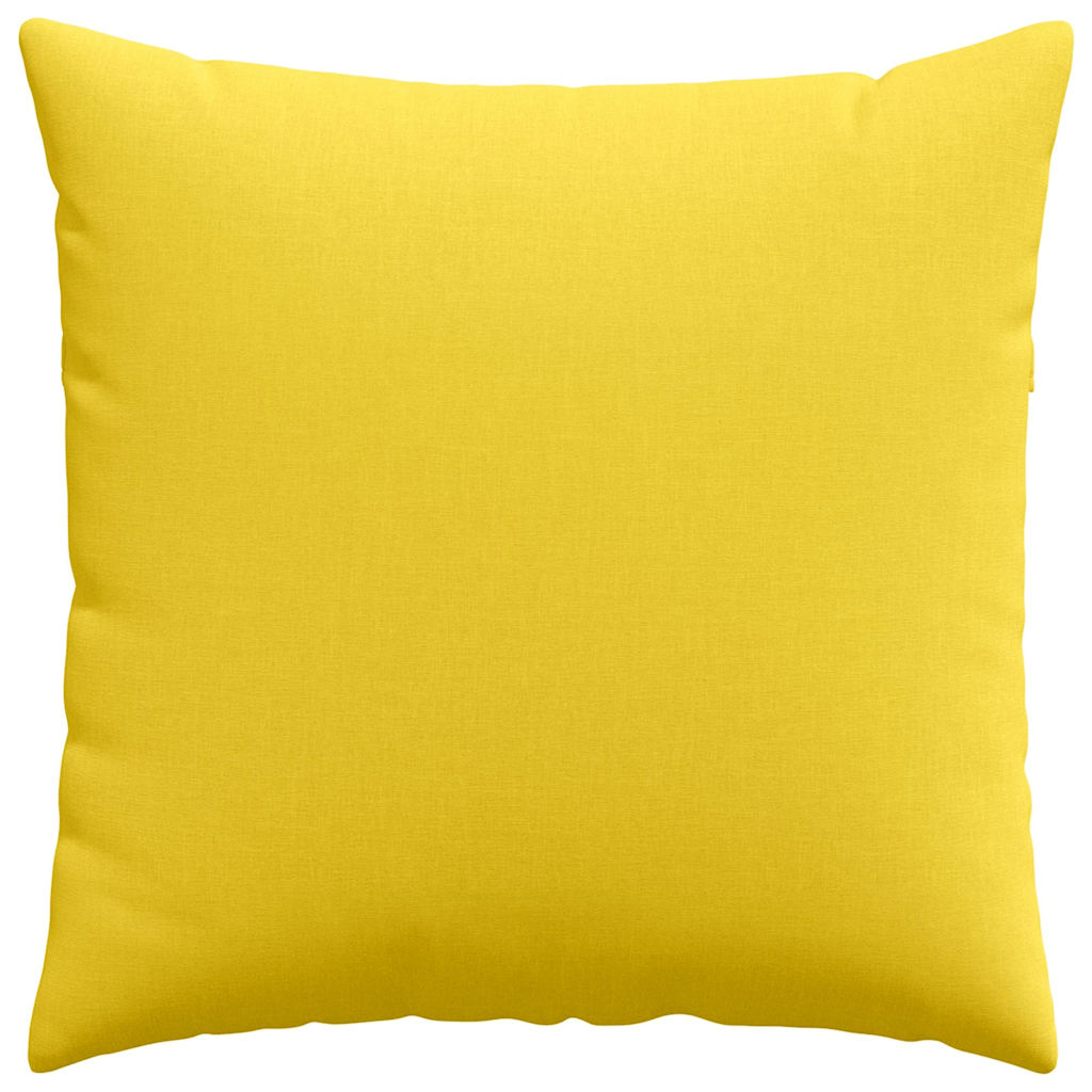 Cuscini da Divano 2 pz Tessuto Giallo Chiaro 60 x 60 cm