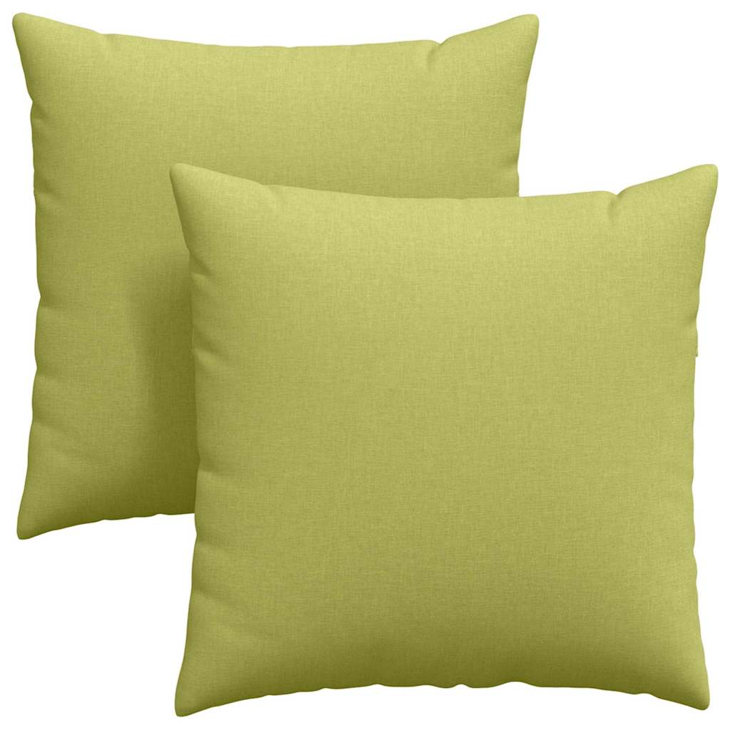 Cuscini da Divano 2 pz Tessuto Verde chiaro 60 x 60 cm