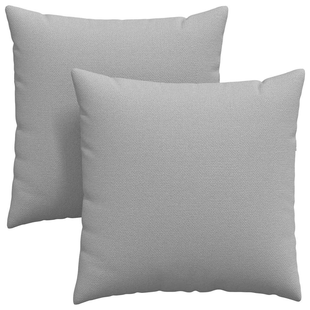 Cuscini da Divano 2 pz Tessuto Grigio Nuvola 60 x 60 cm