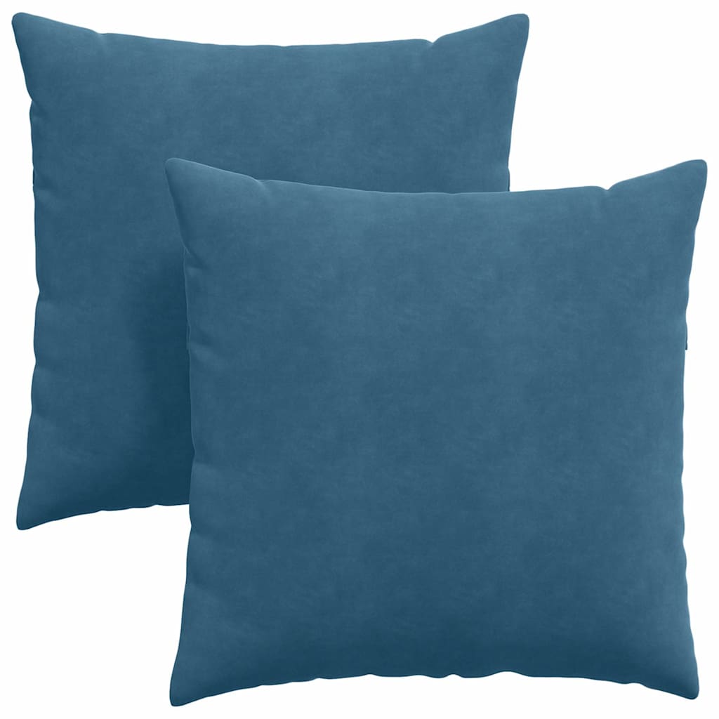 Cuscini da Divano 2 pcs Blu 60 x 60 cm Tessuto in Cords