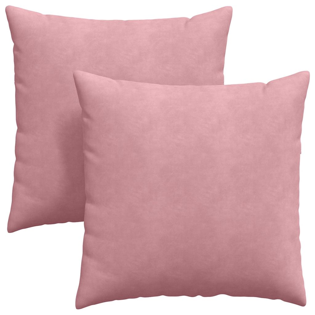 Cuscini da Divano 2 pcs Rosa 60 x 60 cm Tessuto in Cords