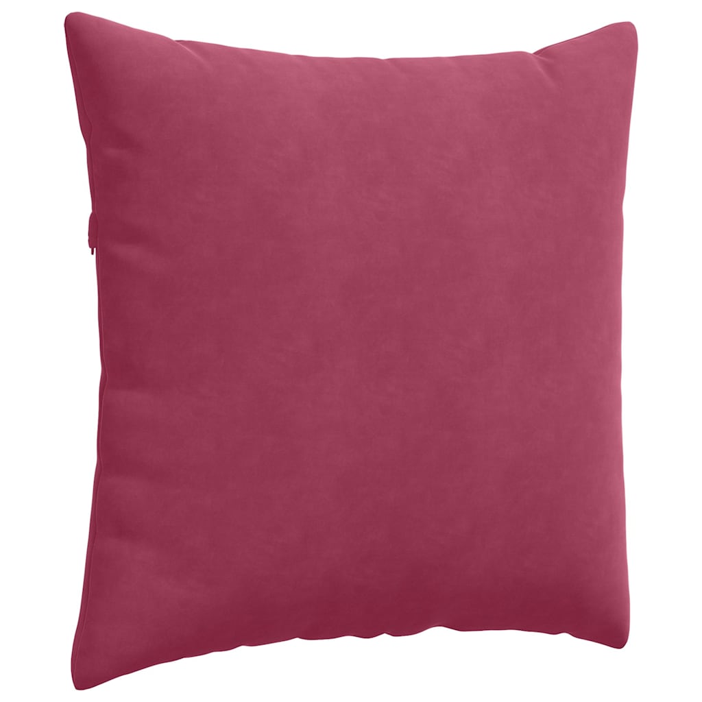 Cuscini da Divano 2 pcs Rosso Vino 60 x 60 cm Tessuto in Cords