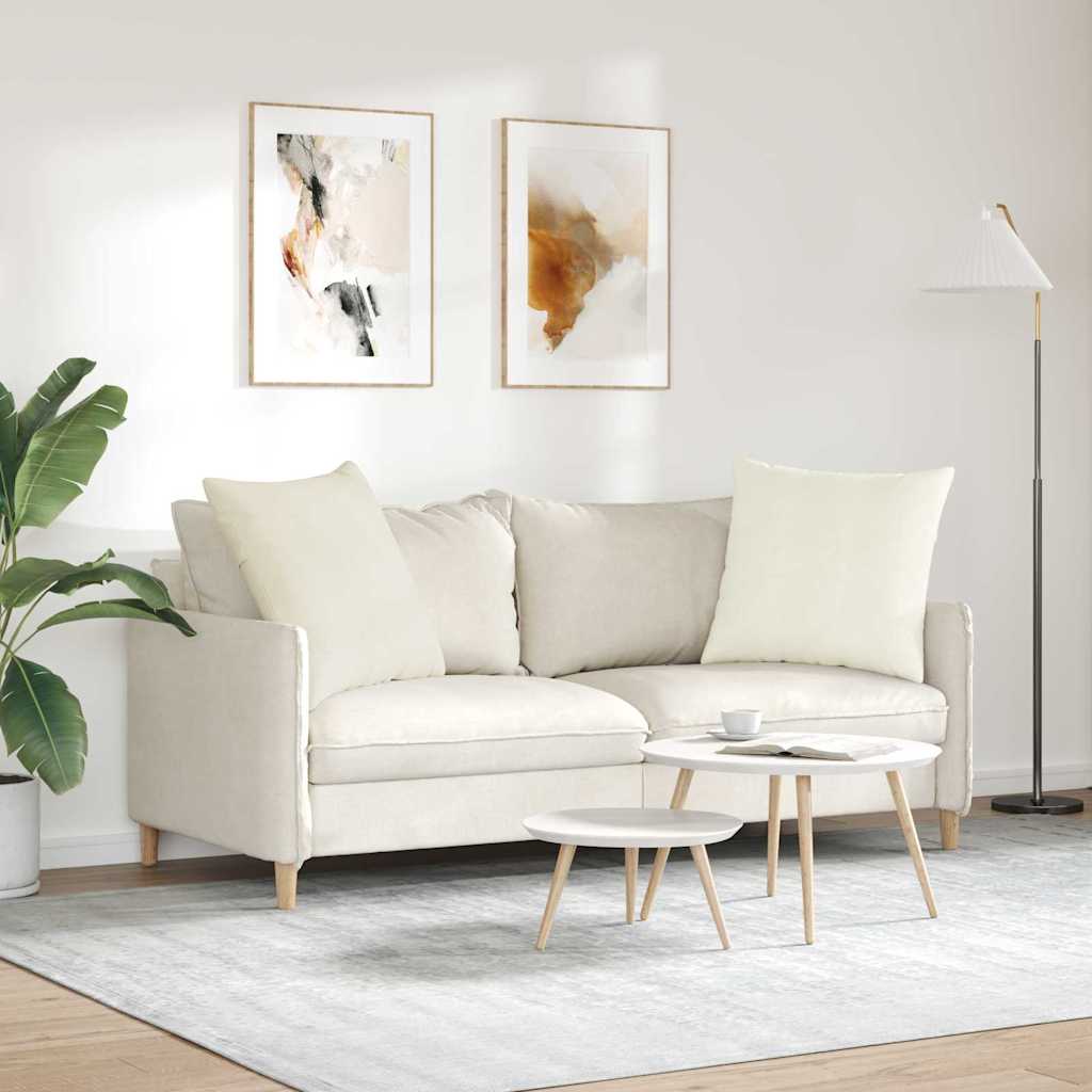 Cuscini da Divano 2 pcs Crema 60 x 60 cm Tessuto in Cords