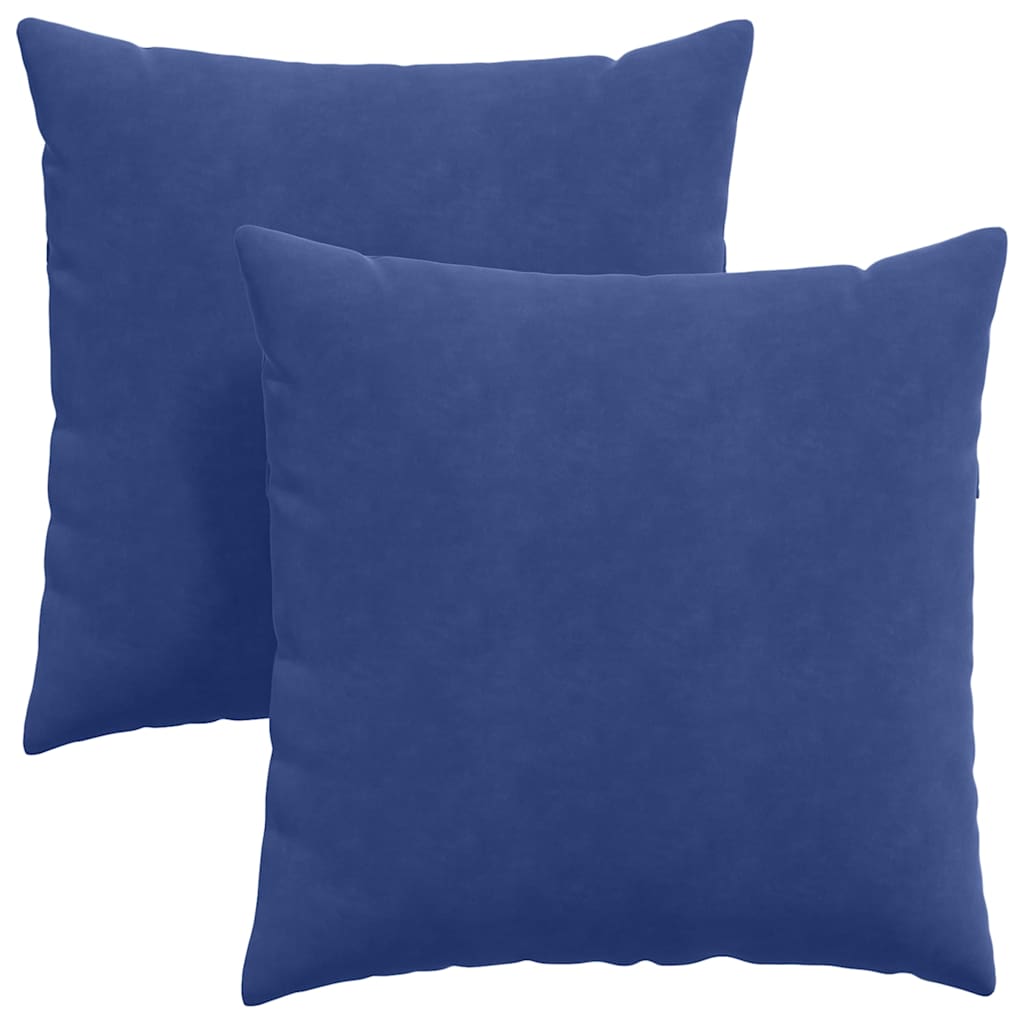 Cuscini da Divano 2 pcs Blu Polizia 60 x 60 cm Tessuto in Cords