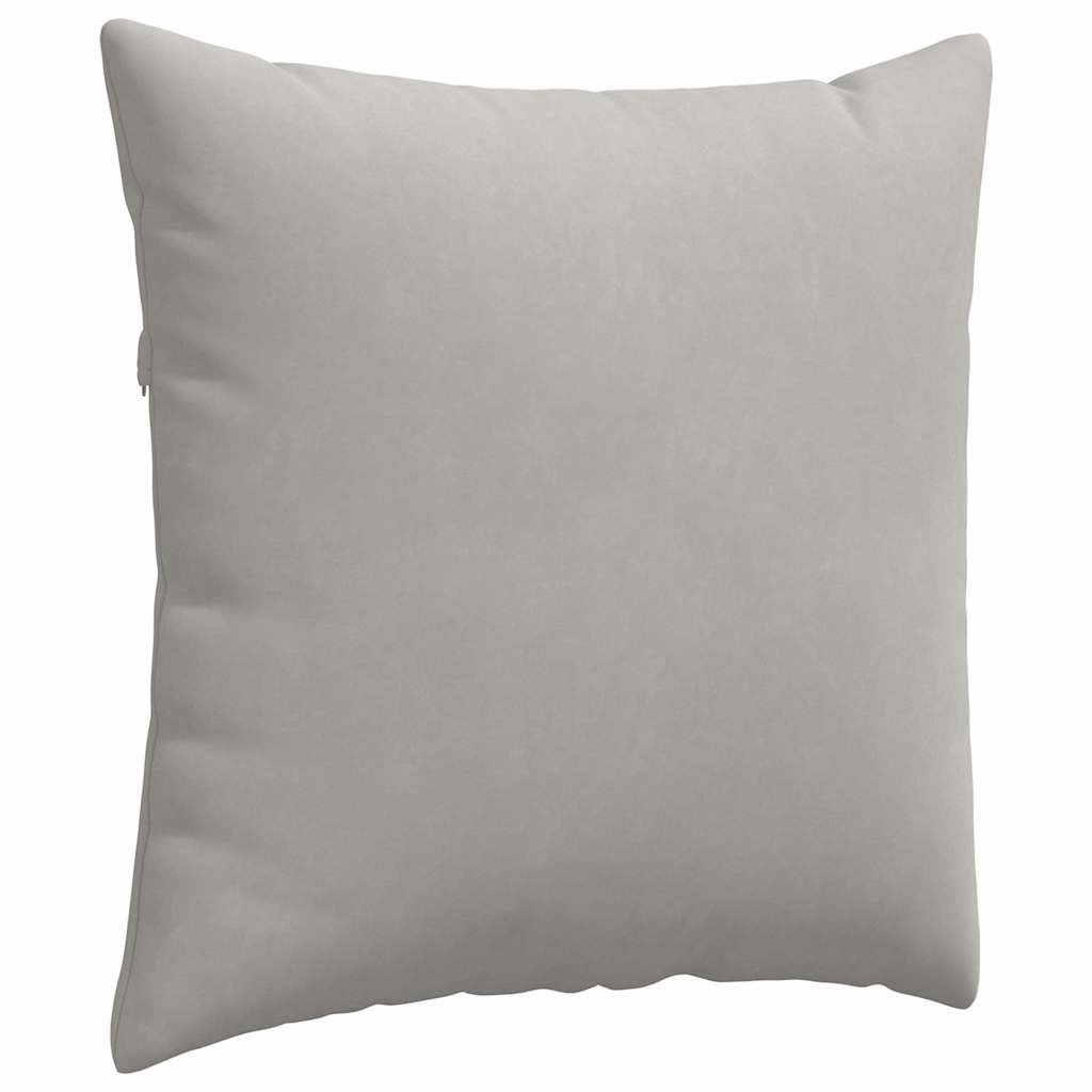 Cuscini da Divano 2 pz Tessuto Grigio chiaro 60 x 60 cm