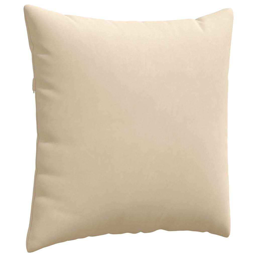 Cuscini da Divano 2 pz Tessuto Crema 60 x 60 cm