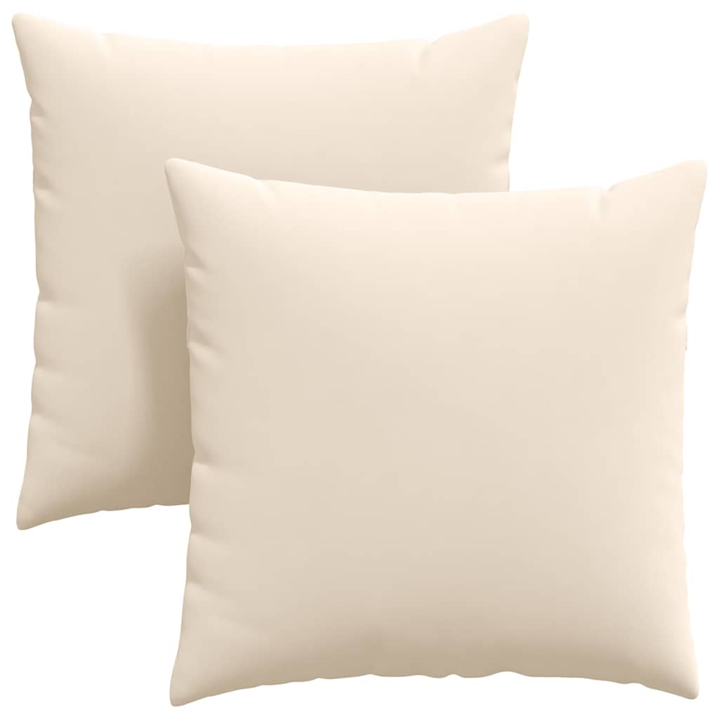 Cuscini da Divano 2 pz Tessuto Beige 60 x 60 cm