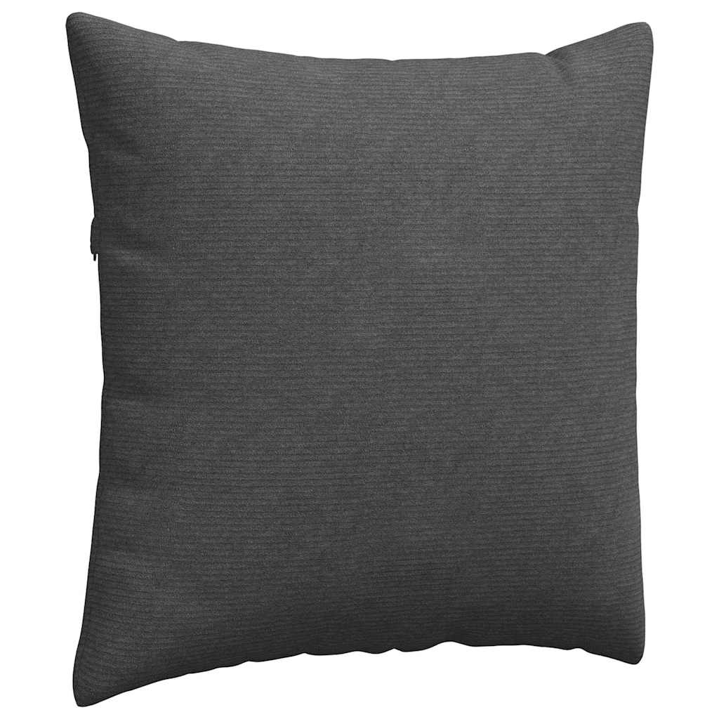 Cuscini da Divano 2 pz Tessuto in Cords Grigio scuro 60 x 60 cm