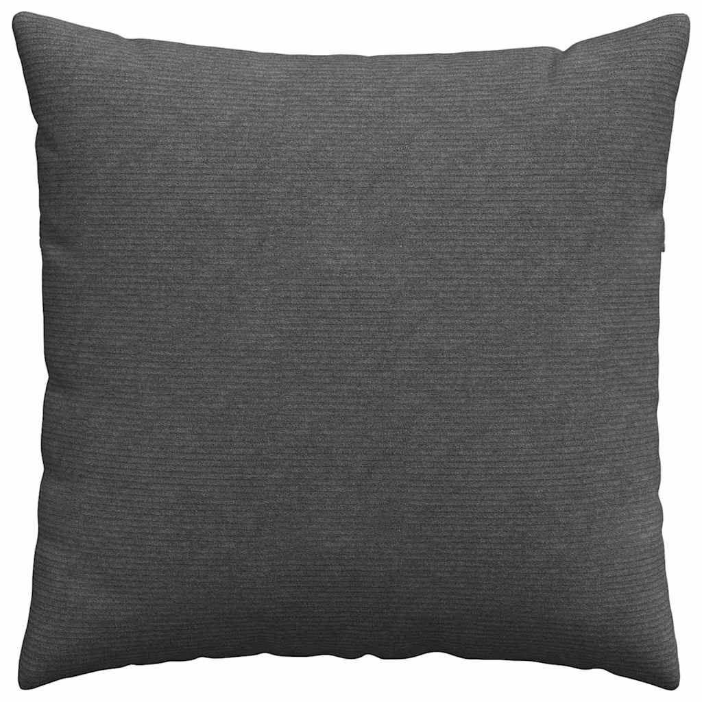 Cuscini da Divano 2 pz Tessuto in Cords Grigio scuro 60 x 60 cm