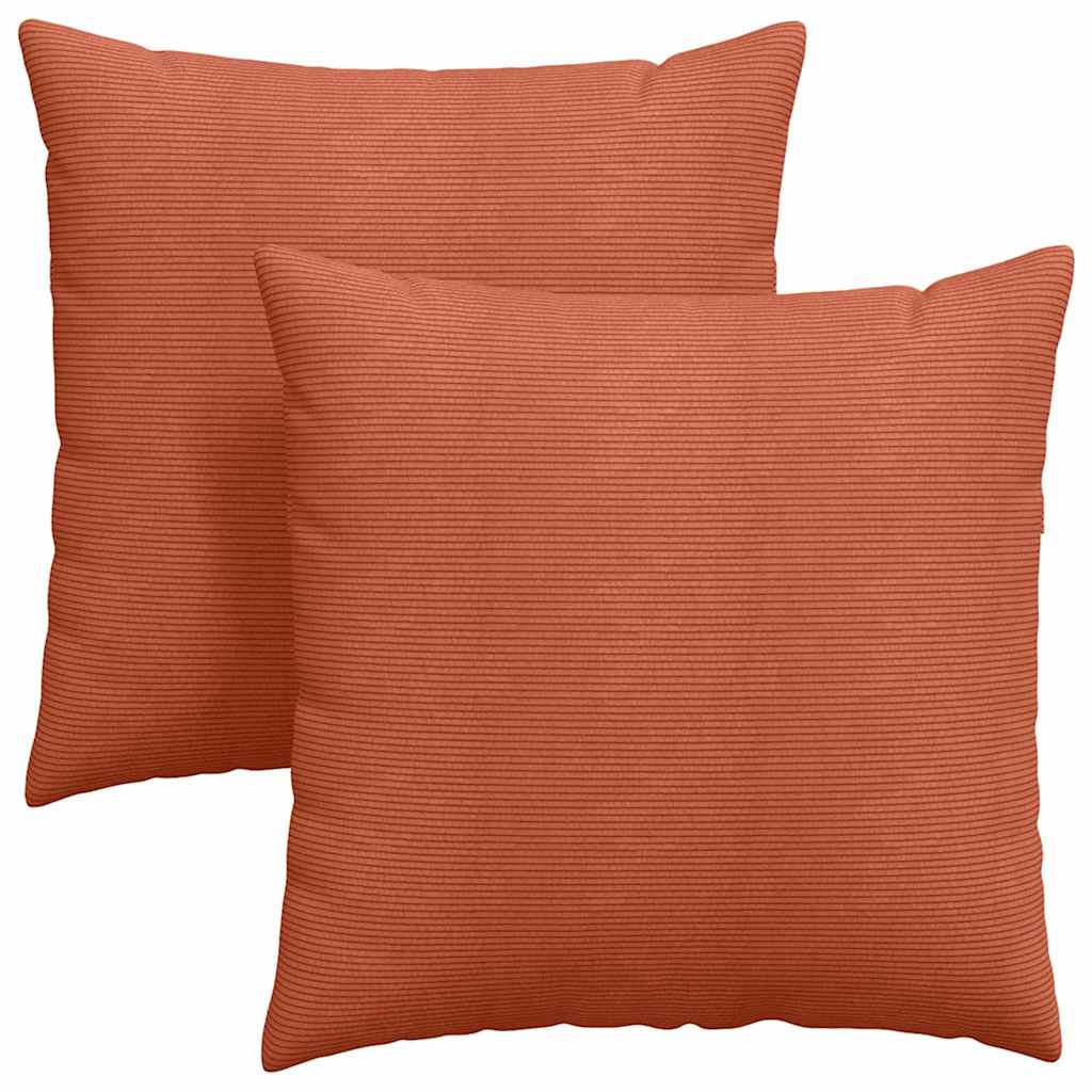 Cuscini da Divano 2 pcs Rosso Arancio 60 x 60 cm