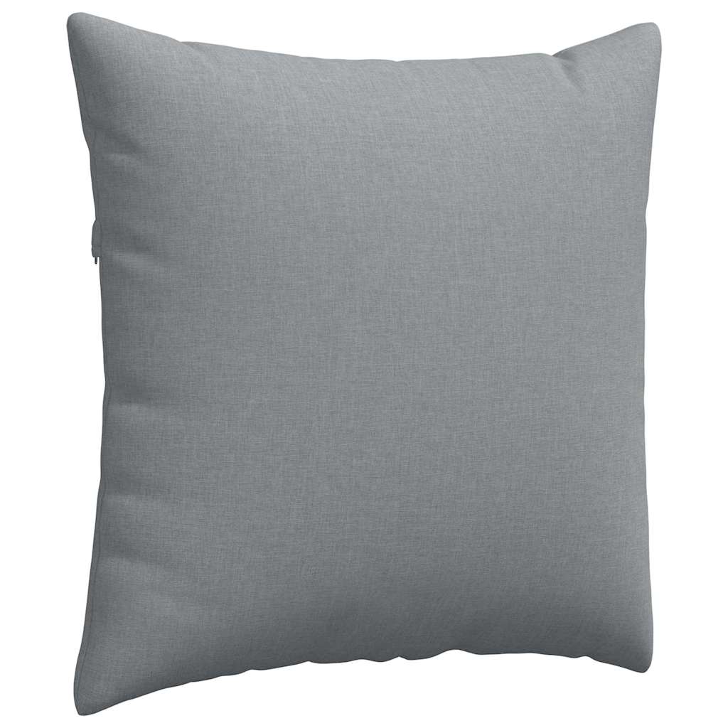 Cuscini da Divano 2 pz Tessuto Grigio chiaro 80 x 80 cm