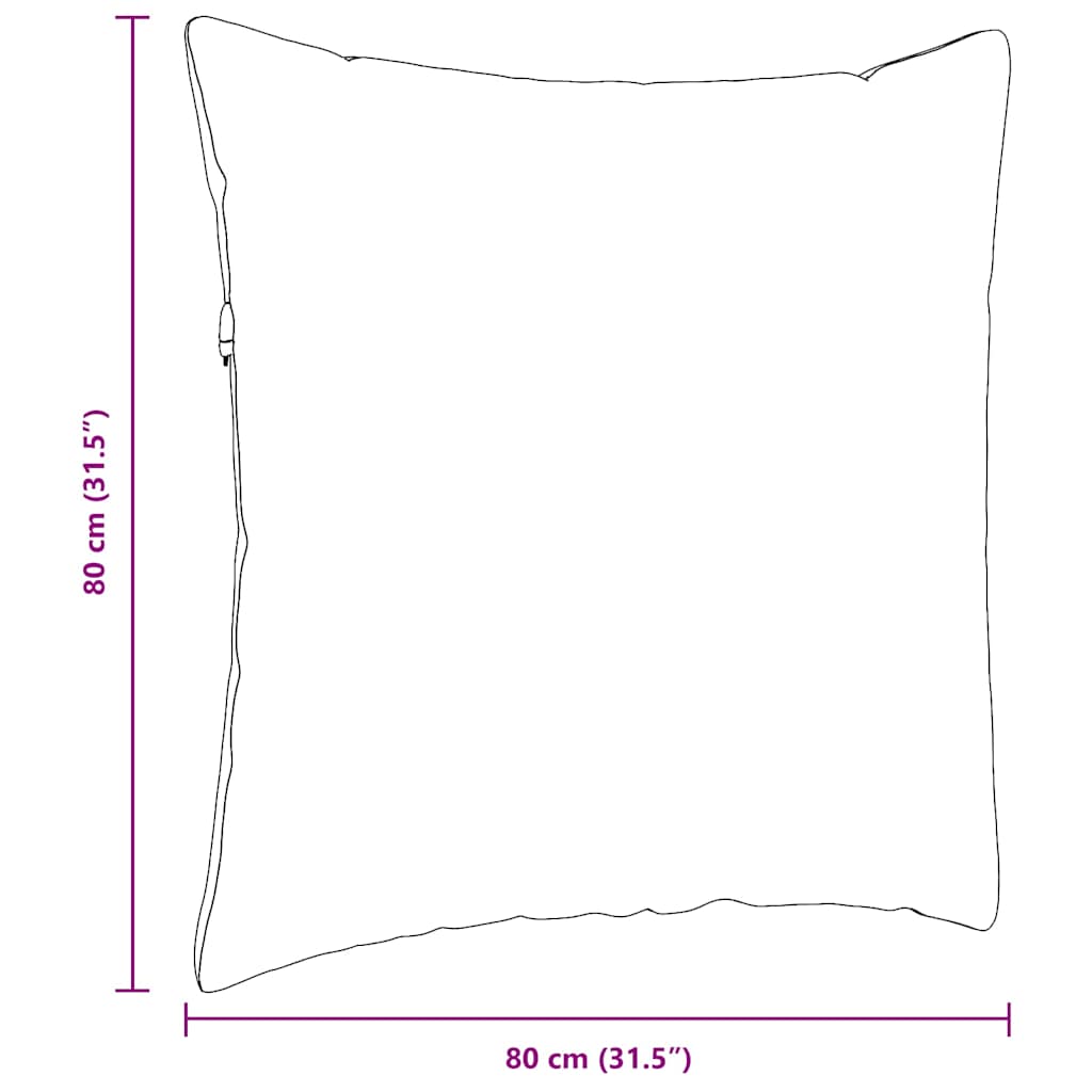 Cuscini da Divano 2 pz Tessuto Grigio scuro 80 x 80 cm