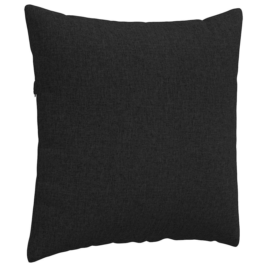 Cuscini da Divano 2 pz Tessuto Nero 80 x 80 cm