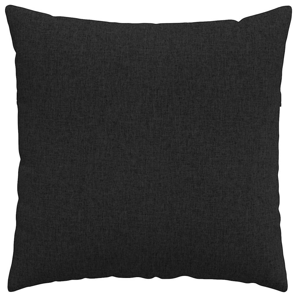 Cuscini da Divano 2 pz Tessuto Nero 80 x 80 cm