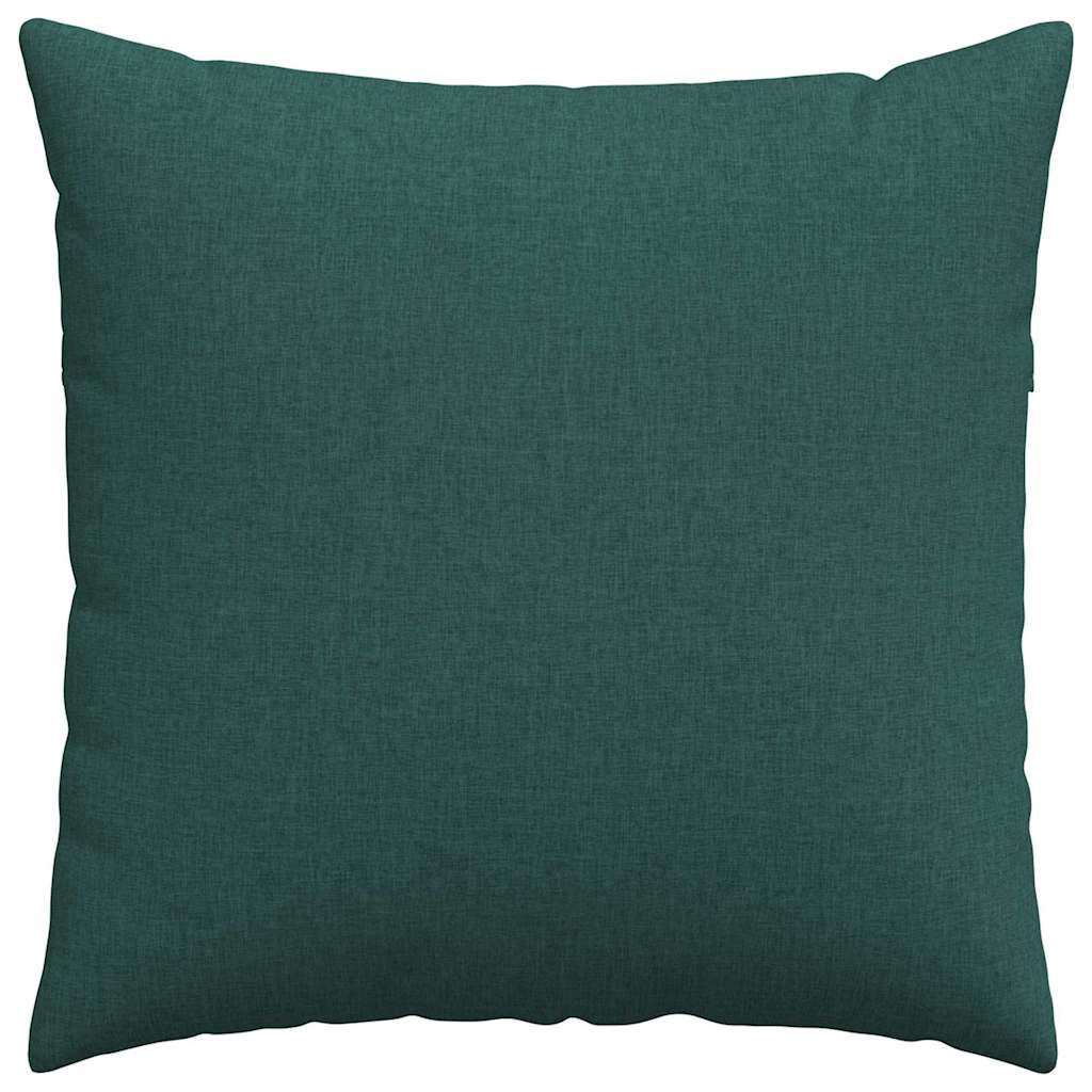 Cuscini da Divano 2 pz Tessuto Verde Scuro 80 x 80 cm