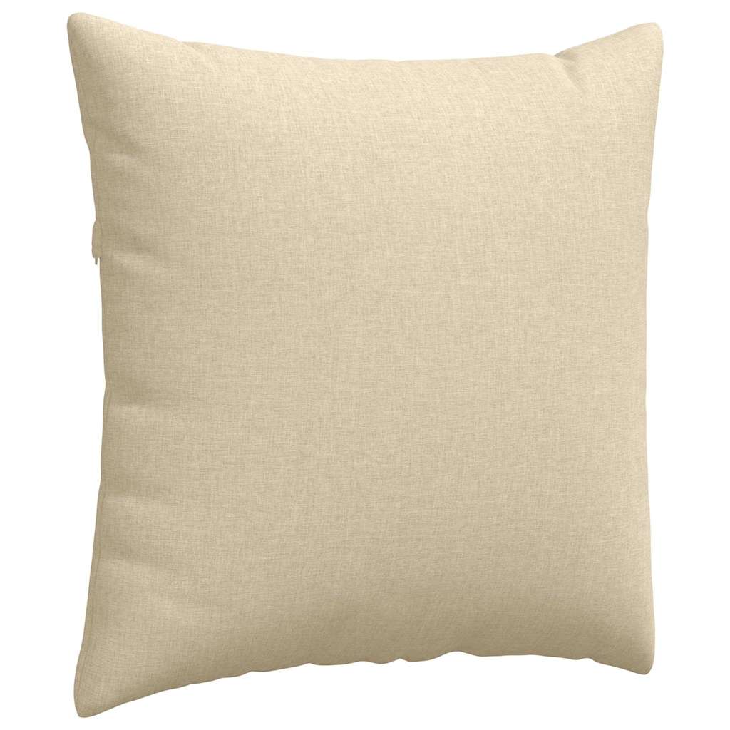 Cuscini da Divano 2 pz Tessuto Crema 80 x 80 cm