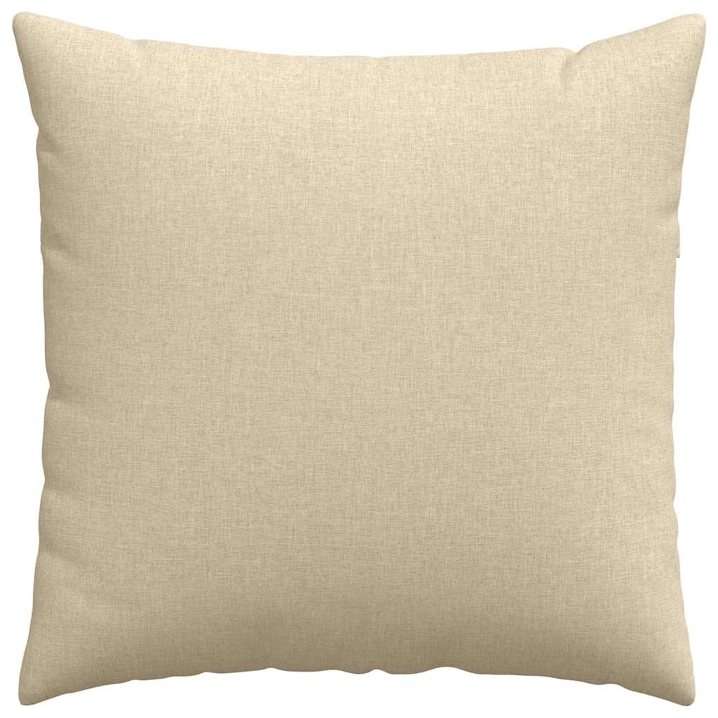 Cuscini da Divano 2 pz Tessuto Crema 80 x 80 cm