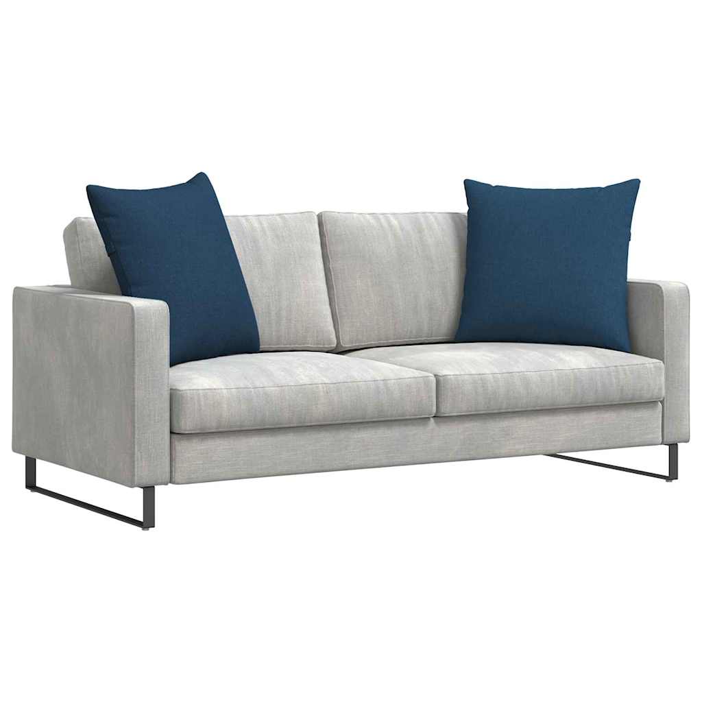 Cuscini da Divano 2 pz Tessuto Blu 80 x 80 cm