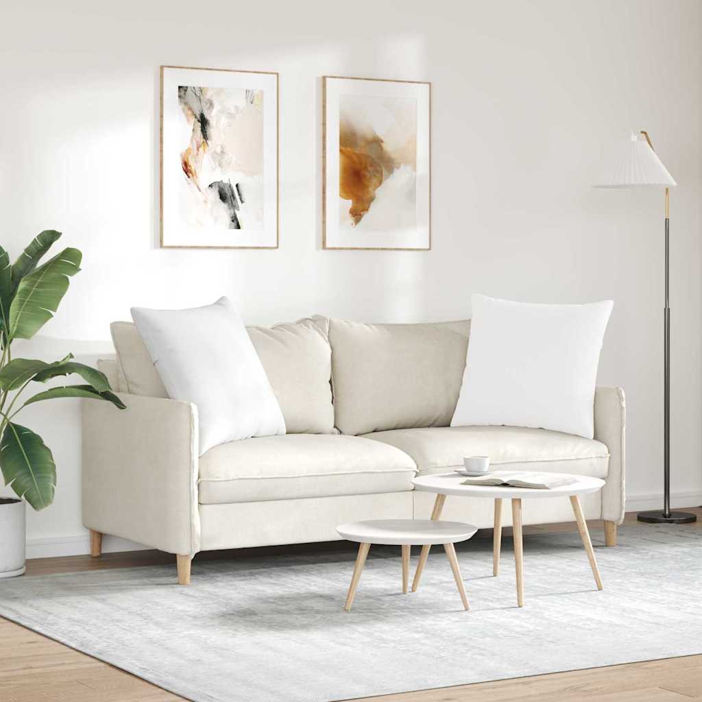 Cuscini da Divano 2 pz Tessuto Bianco 80 x 80 cm