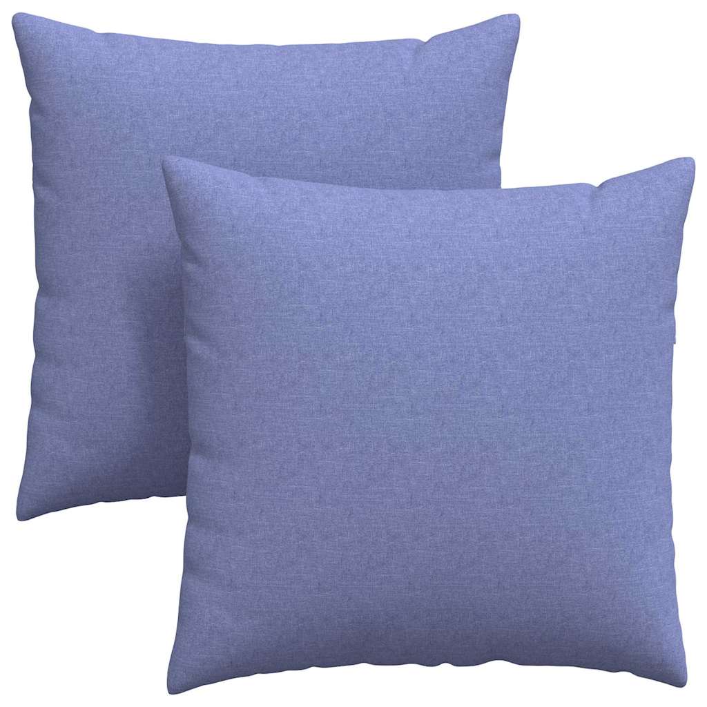 Cuscini da Divano 2 pz Tessuto Blu jeans 80 x 80 cm