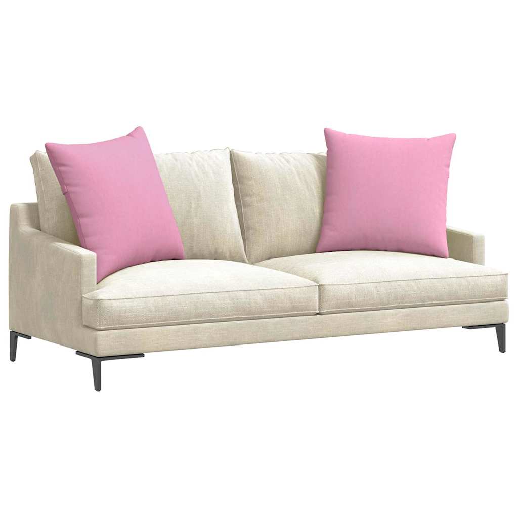 Cuscini da Divano 2 pz Tessuto Rosa 80 x 80 cm