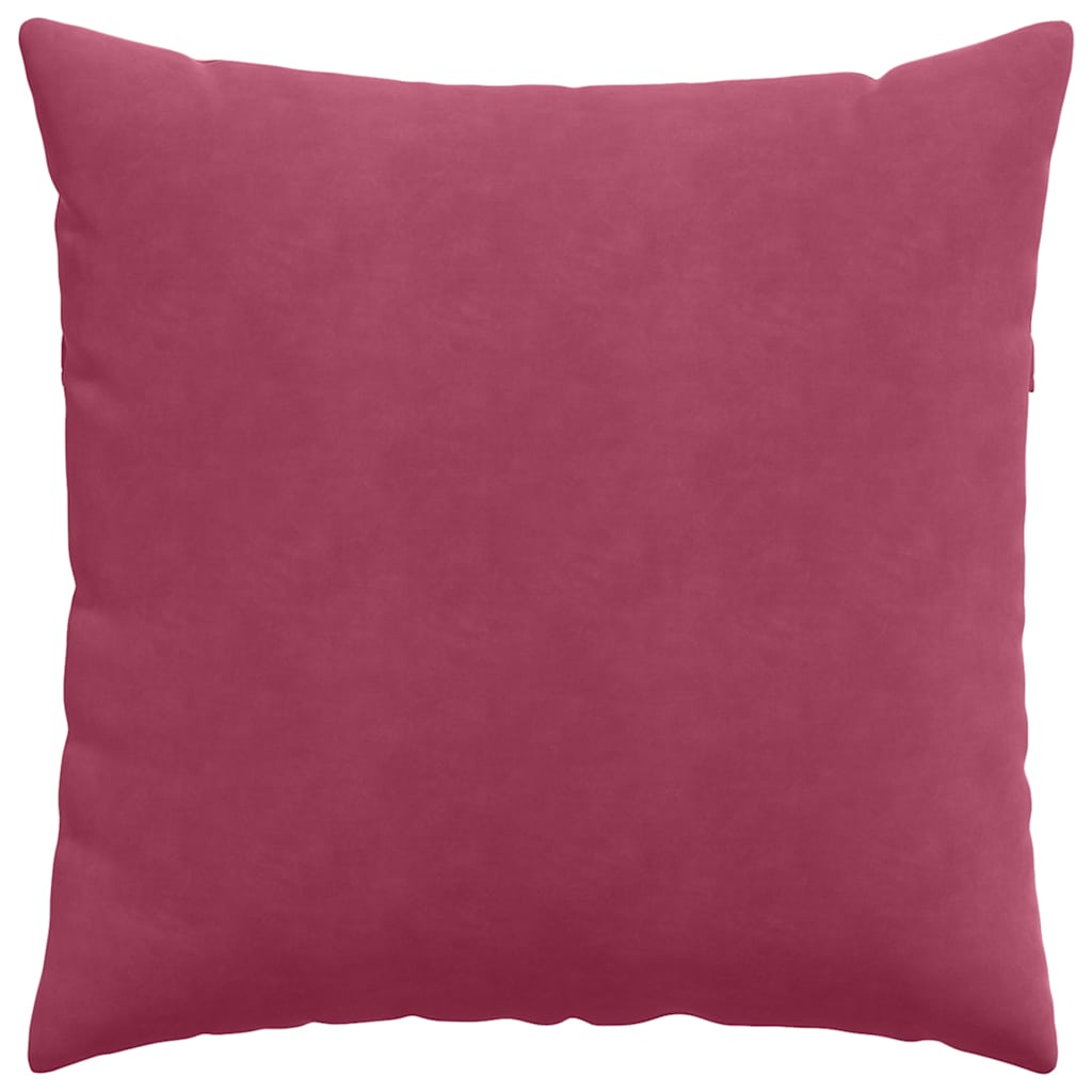 Cuscini da Divano 2 pcs Rosso Vino 80 x 80 cm Tessuto in Cords