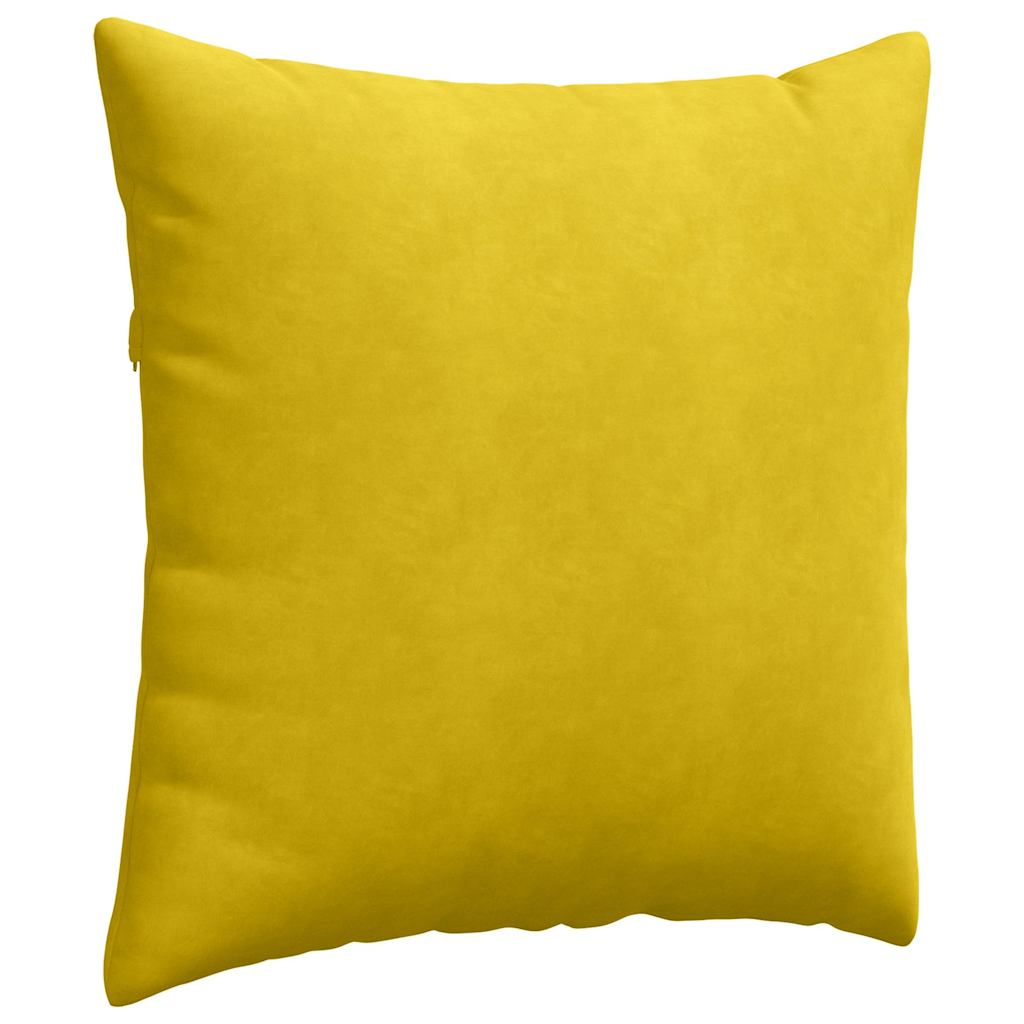 Cuscini da Divano 2 pcs Giallo 80 x 80 cm Tessuto in Cords