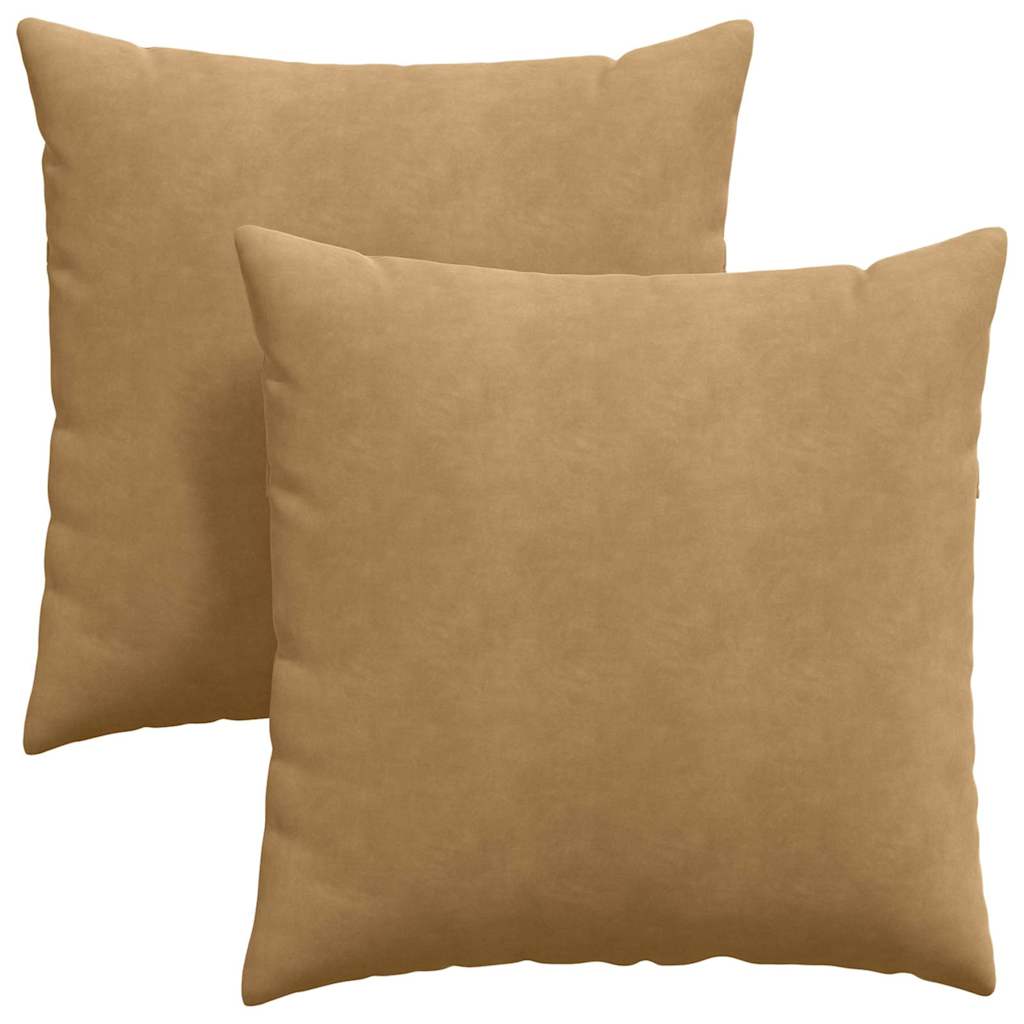 Cuscini da Divano 2 pcs Marrone 80 x 80 cm Tessuto in Cords